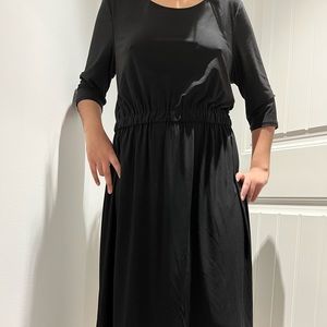 Nicole Miller Black T-Shirt Dress 3/4 sleeve 1x